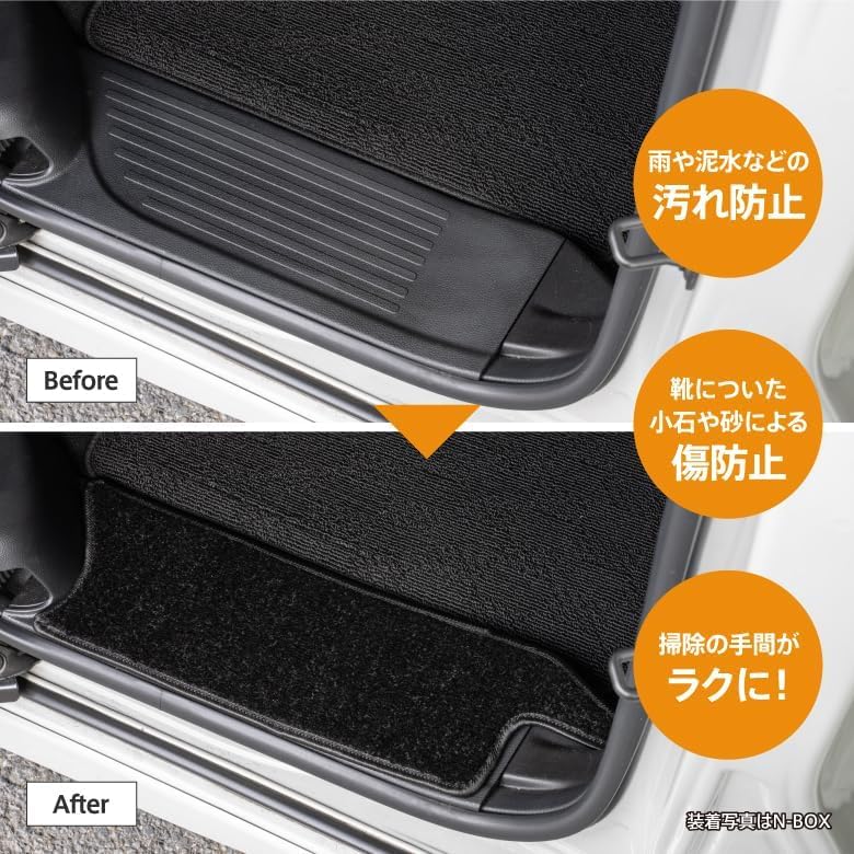 Amazon | C27 セレナ用設計 サイドステップマット フロアマット 泥よけ
